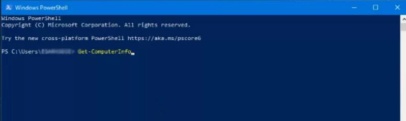 system info on PowerShell