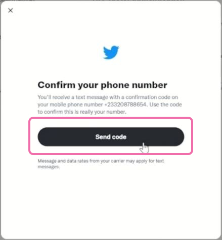 phone number on twitter