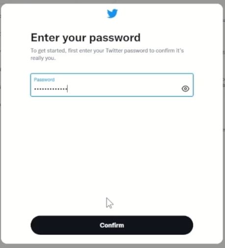 enter password