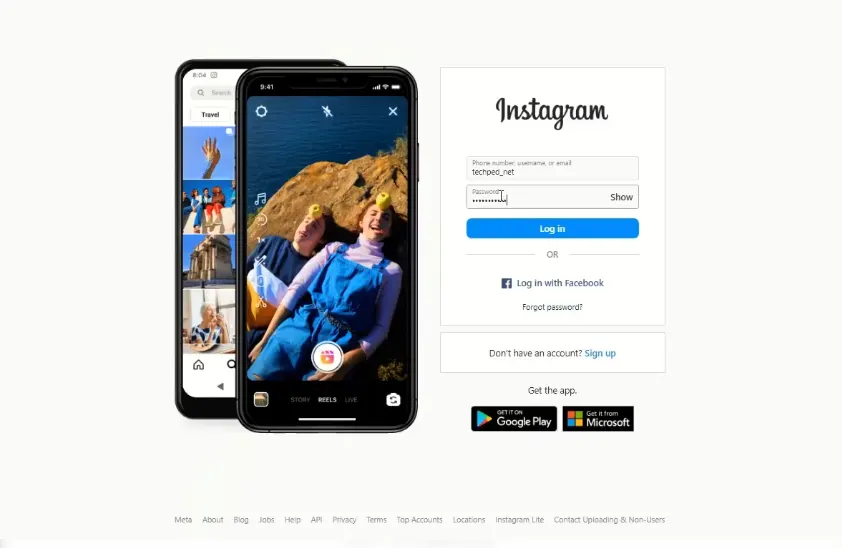 ig Login Interface